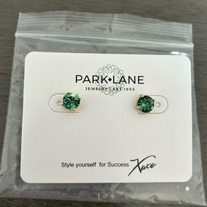 Park Lane green “Balsam” impression earrings